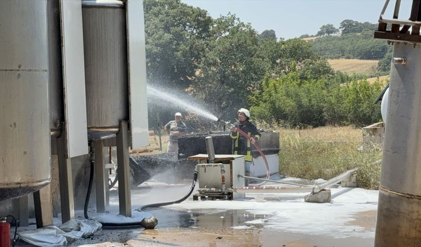 Çanakkale'de bir fabrikada patlama sonrası çıkan yangında 1 kişi yaralandı