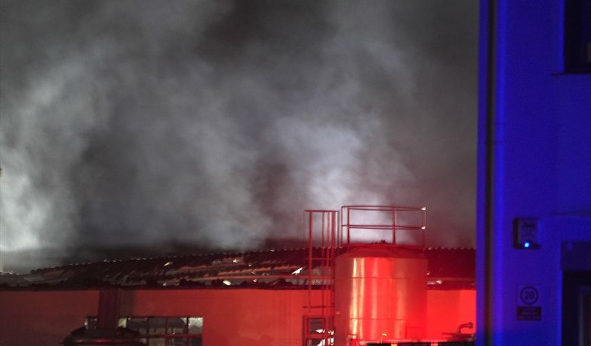 İzmir'de cam fabrikasında çıkan yangın söndürüldü