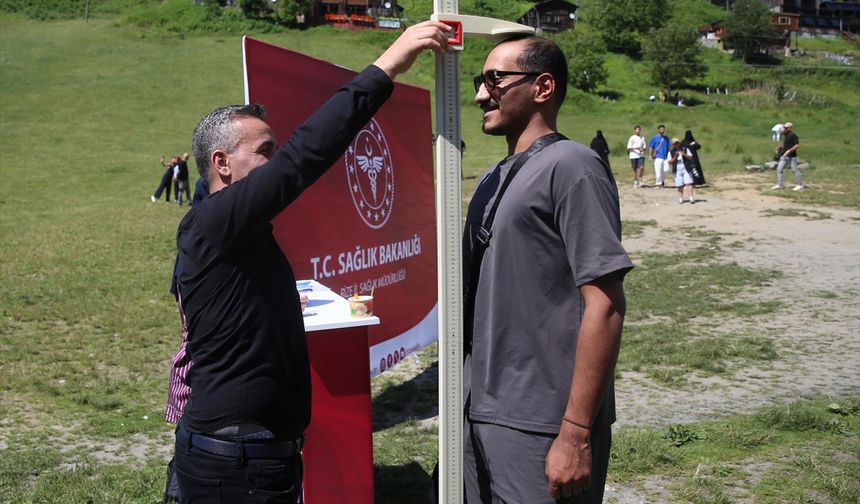 Ayder Yaylası'nda 'İdeal Kilonu Öğren Sağlıklı Yaşa' etkinliği düzenlendi