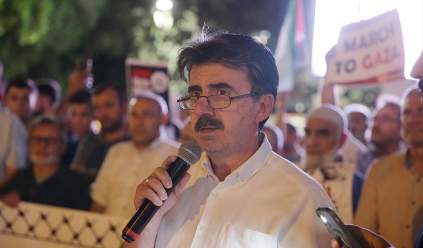İsrail'in Filistin'e uyguladığı abluka Çorum'da protesto edildi