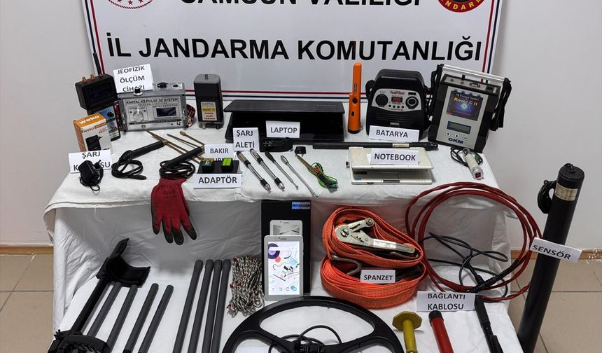 Samsun'da kaçak kazı için keşif yaptıkları iddiasıyla 7 şüpheli gözaltına alındı