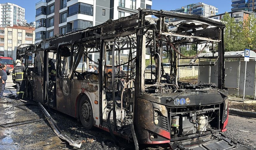 Samsun'da yolcu otobüsünde çıkan yangın söndürüldü