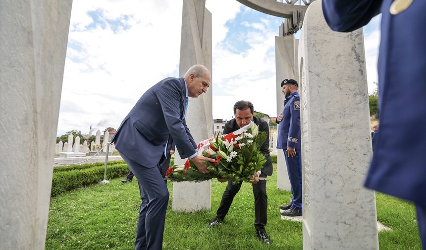 TBMM Başkanı Kurtulmuş, Aliya İzetbegoviç'in kabrini ziyaret etti