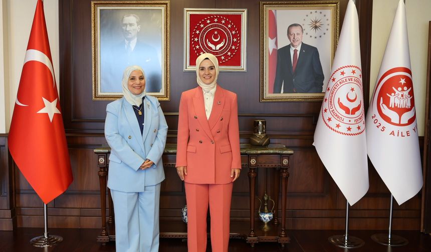 Aile ve Sosyal Hizmetler Bakanı Göktaş, DSÖ Türkiye Temsilcisi Atatrah'ı kabul etti