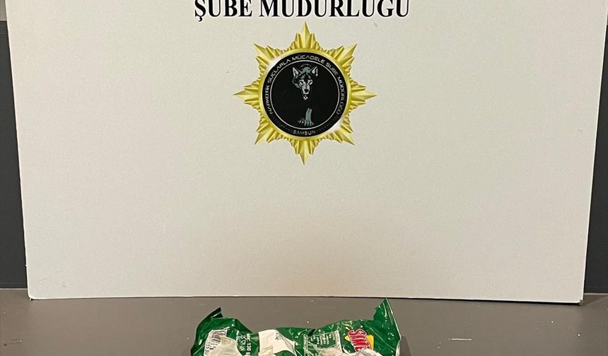 Samsun'da gitar çantasındaki cips paketine gizlenen sentetik uyuşturucu bulundu