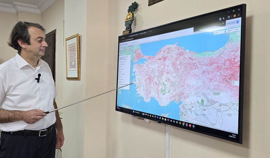 Uydu verilerinden yararlanılarak geliştirilen yazılımla Türkiye'nin 'kuraklık haritası' çıkarıldı
