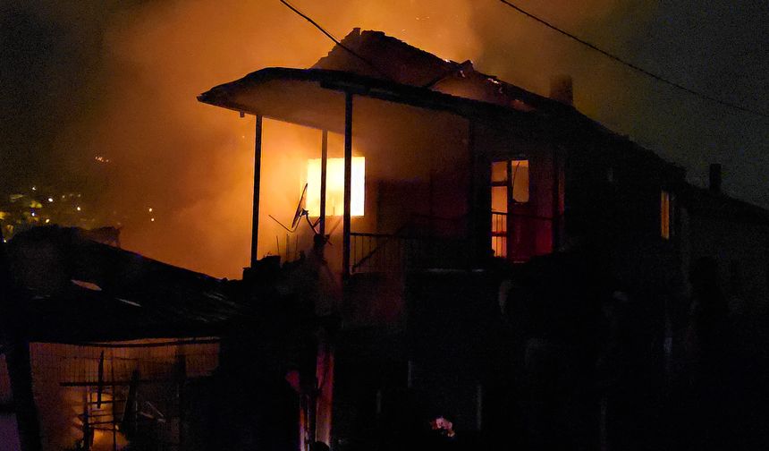 Zonguldak'ta halı yıkamacıda başlayıp evlere sıçrayan yangın söndürüldü