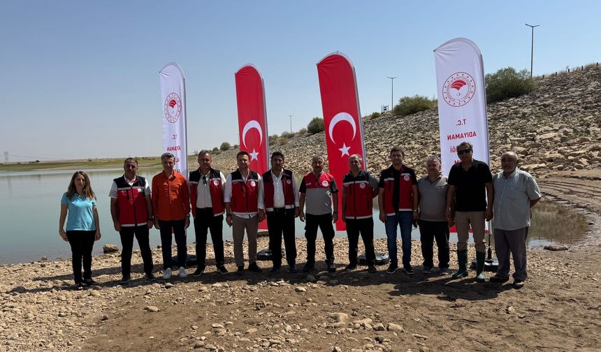 Atatürk Baraj Göleti'ne 1 milyon 75 bin balık yavrusu bırakıldı