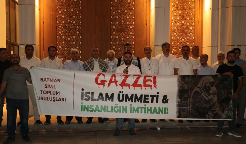 Batman'da İsrail'in saldırıları protesto edildi