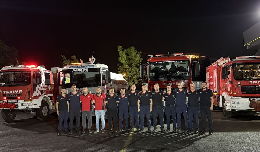 Kocaeli Büyükşehir Belediyesinden Karabük'teki orman yangınını söndürme çalışmalarına destek