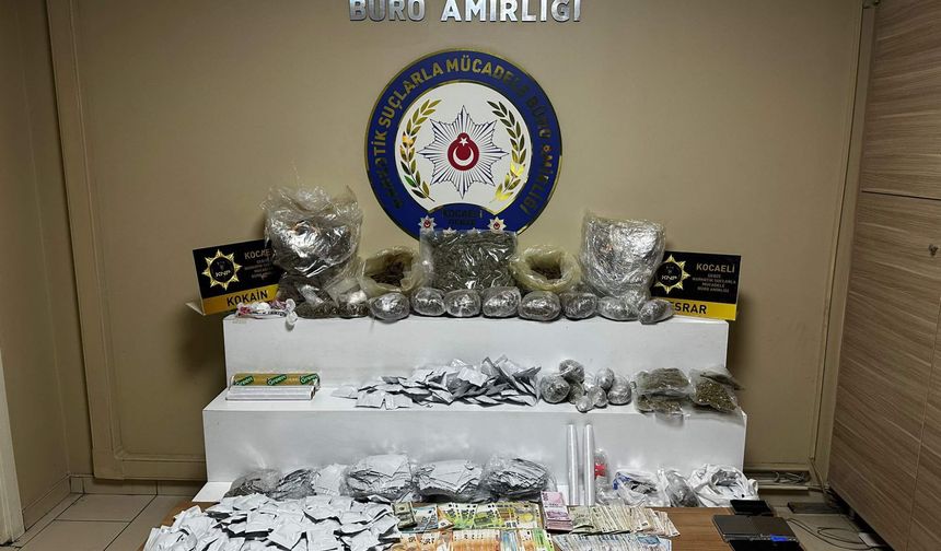 Kocaeli'de uyuşturucu operasyonunda 3 şüpheli tutuklandı