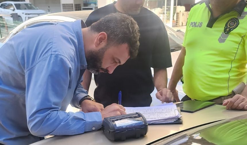 Adana'da ters yönde giden otomobilin sürücüsüne 46 bin 621 lira ceza kesildi