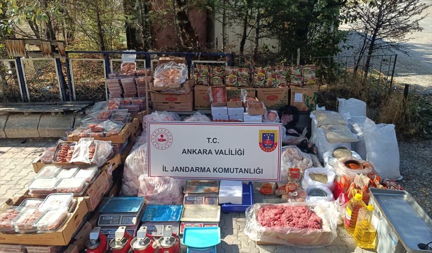 Başkentte bir iş yerinde 1 ton 200 kilogram bozuk et ele geçirildi