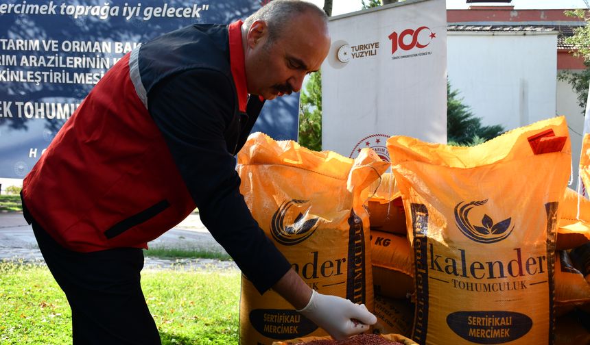 Batman'da çiftçilere 152 ton mercimek tohumu dağıtıldı