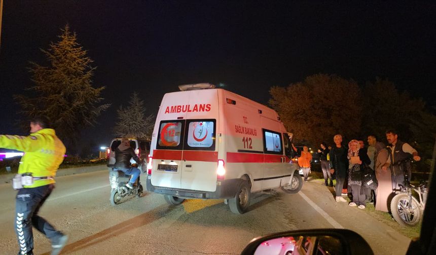 Bursa'da otomobilin çarptığı bisikletli ağır yaralandı