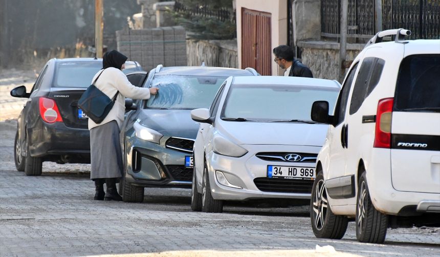 Kars'ta kırağı etkili oldu