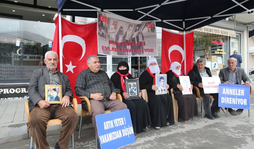 Muş'ta ailelerin, DEM Parti önündeki eylemleri devam ediyor