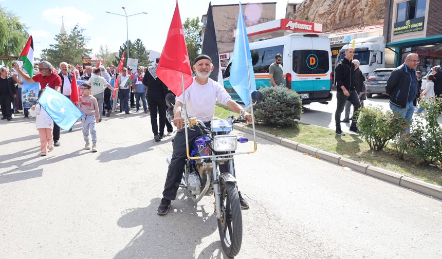 Ordu ve Bayburt'ta Küresel Sumud Filosu'na destek yürüyüşleri düzenlendi