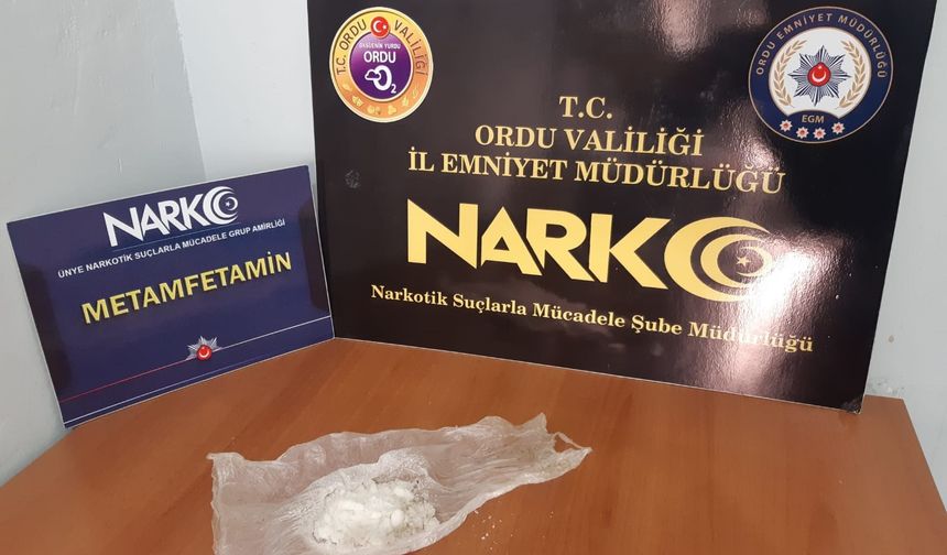 Ordu'daki uyuşturucu operasyonunda 1 şüpheli tutuklandı