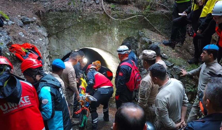 Samsun'da 3 gündür kayıp olan kişi menfezde bitkin halde bulundu
