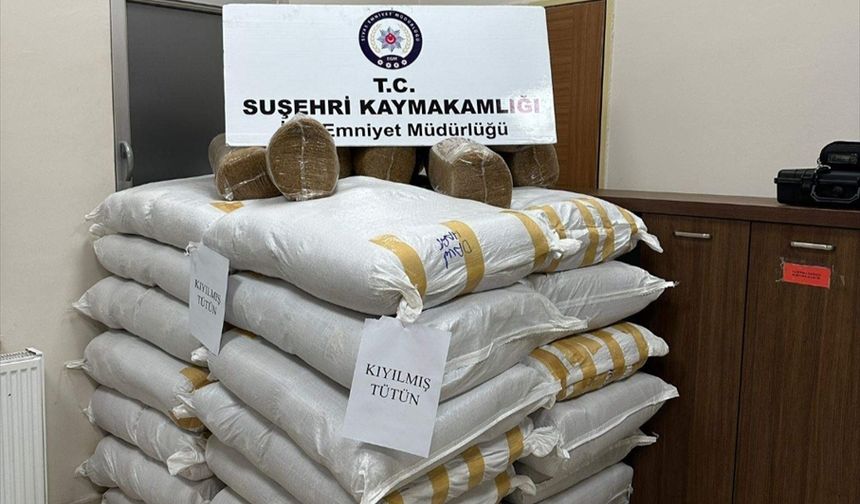 Sivas'ta 900 kilogram kaçak tütün ele geçirildi