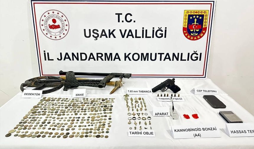 Uşak'ta tarihi eser kaçakçılığı operasyonunda 2 şüpheli yakalandı