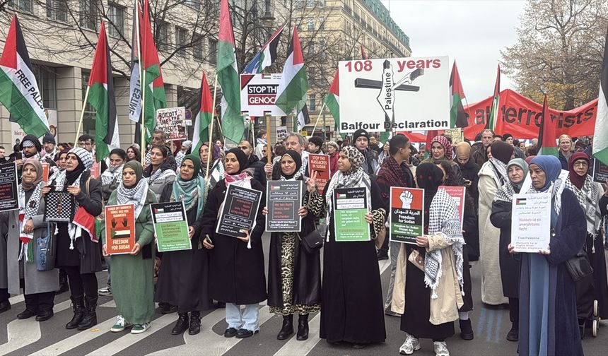 Berlin'de Balfour Deklarasyonu protesto edildi