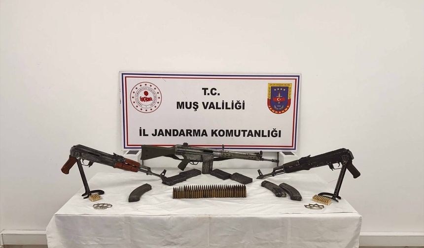 Muş'ta ruhsatsız silah ve mühimmat ele geçirildi