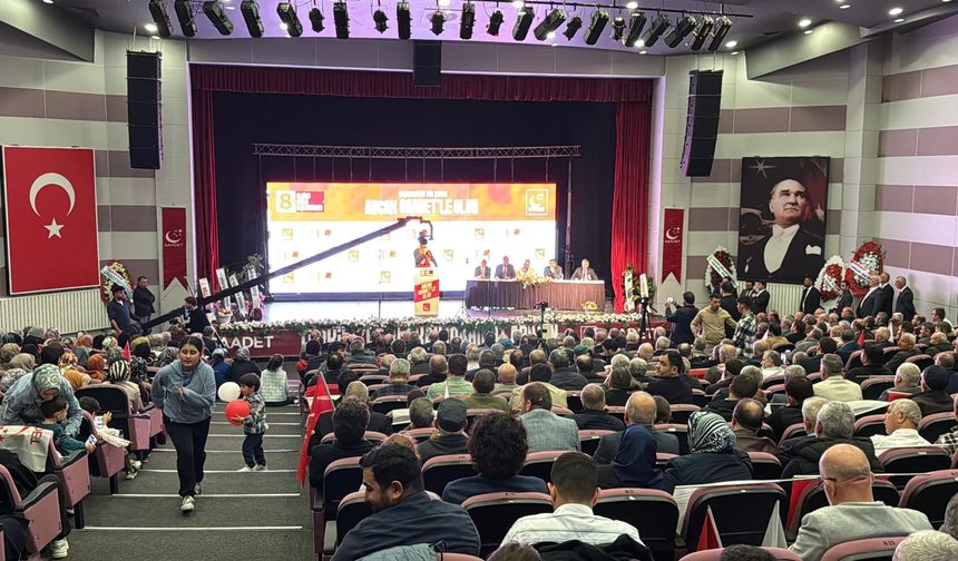 Saadet Partisi Çorlu 8. Olağan Kongresi yapıldı