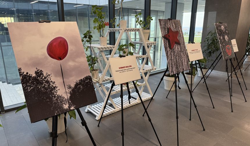 Tekirdağ'da down sendromlu fotoğrafçının 'Masumiyetin Kırmızısı' sergisi açıldı