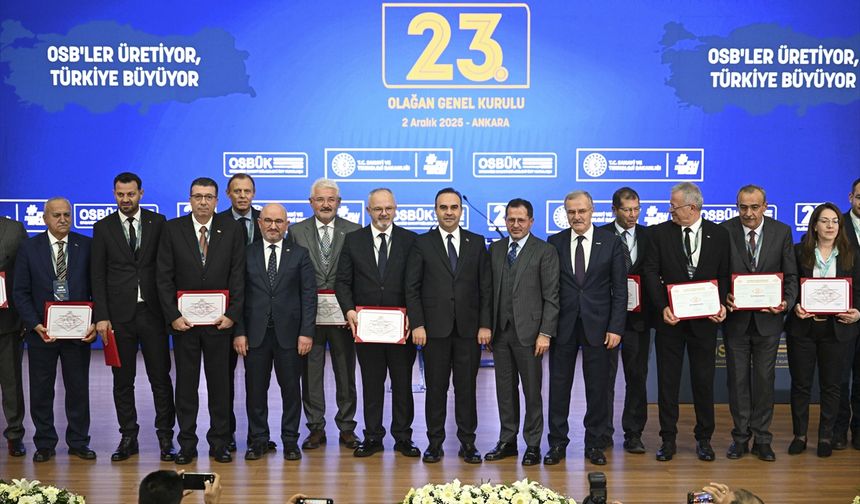 Bakan Kacır, OSBÜK 23. Olağan Genel Kurul Toplantısı'nda konuştu: