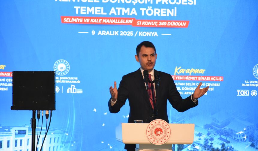 Bakan Kurum, Konya'da açılış ve temel atma töreninde konuştu: