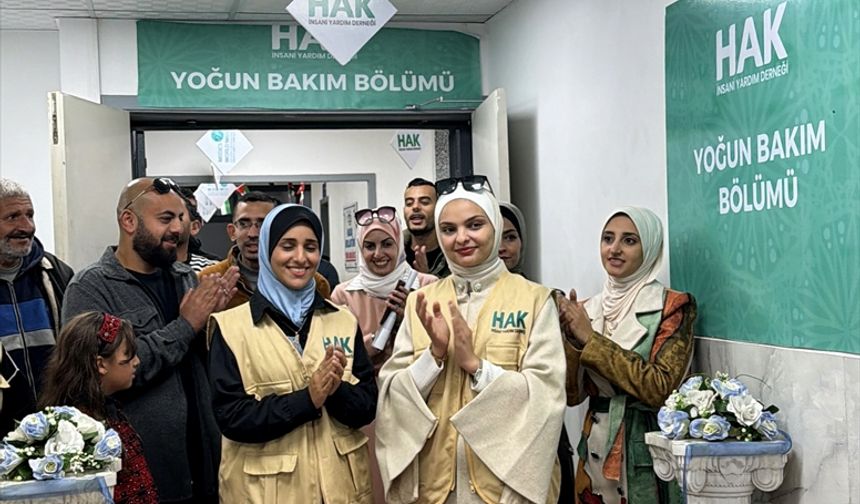 Gazze'deki Şifa Hastanesi'nin bir bloğu Hak İnsani Yardım Derneği'nin katkılarıyla hizmete açıldı