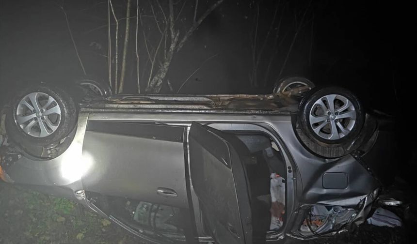 Giresun'da otomobilin uçuruma yuvarlanması sonucu 4 kişi yaralandı
