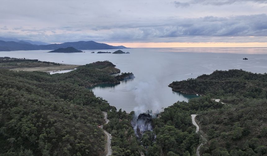 GÜNCELLEME - Fethiye'de kamp alanında çıkan yangın kontrol altına alındı