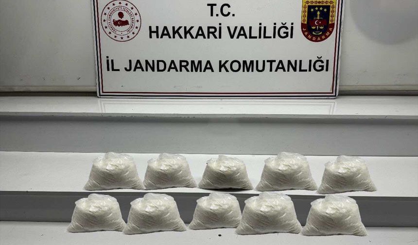 Hakkari'de 9 kilo 890 gram sentetik uyuşturucu ele geçirildi