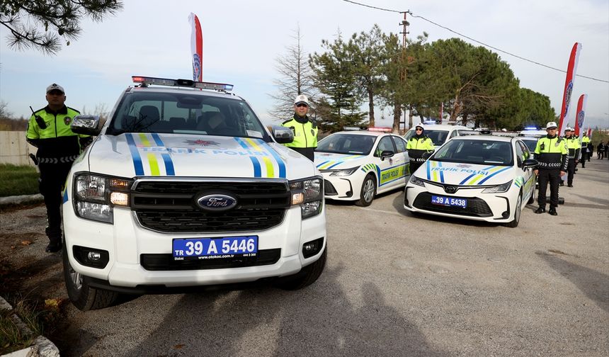 Kırklareli'nde yeni polis araçları hizmete alındı