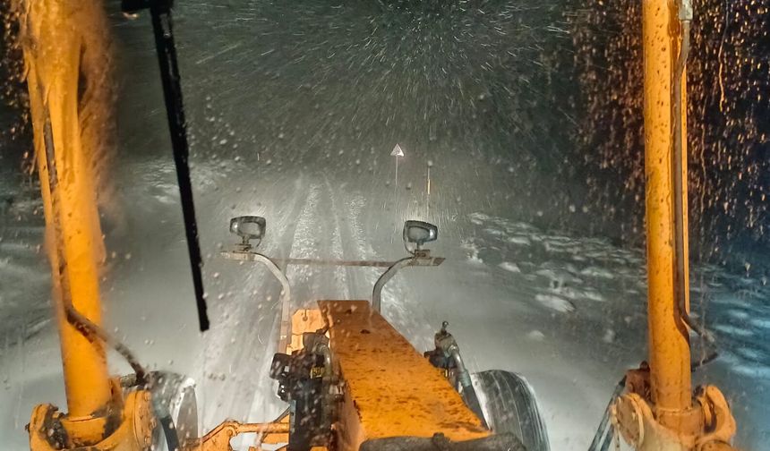 Muş'ta kar nedeniyle yolda mahsur kalanlar ekiplerce kurtarıldı