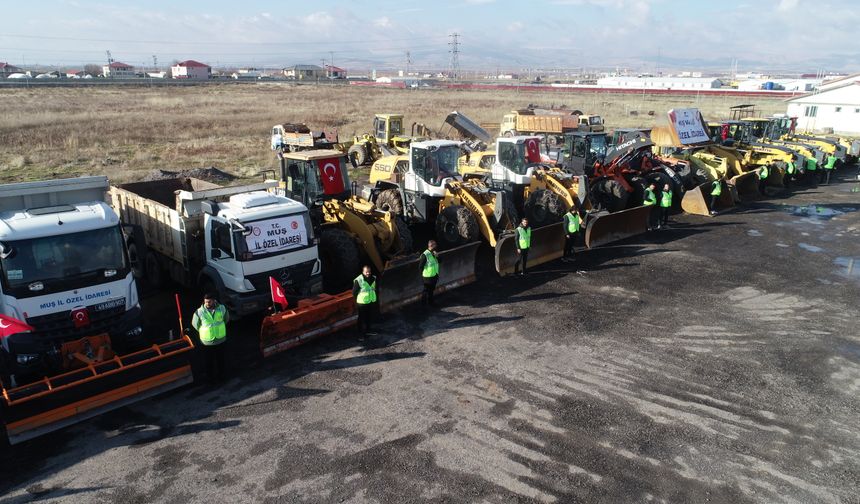 Muş'ta karla mücadele ekipleri kışa hazır