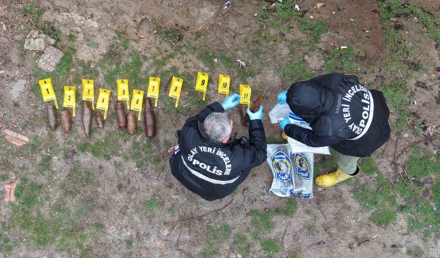 Çocukların oynadığı cisimler mühimmat çıktı: 11 adet top mermisi muhafaza altına alındı