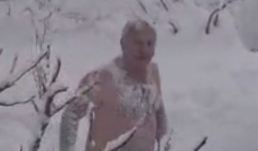 'Denize giremedik bari karda yüzelim' dedi, karda kulaç attı