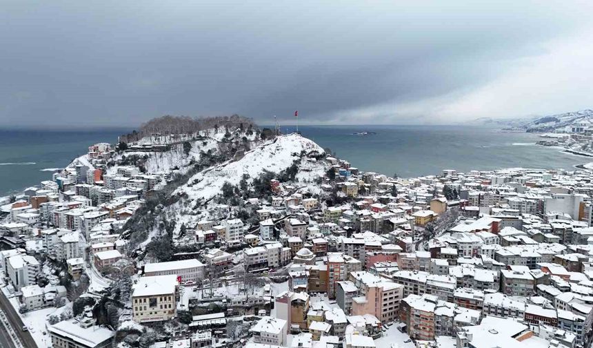 Giresun'da kar sonrası kartpostallık manzaralar ortaya çıktı