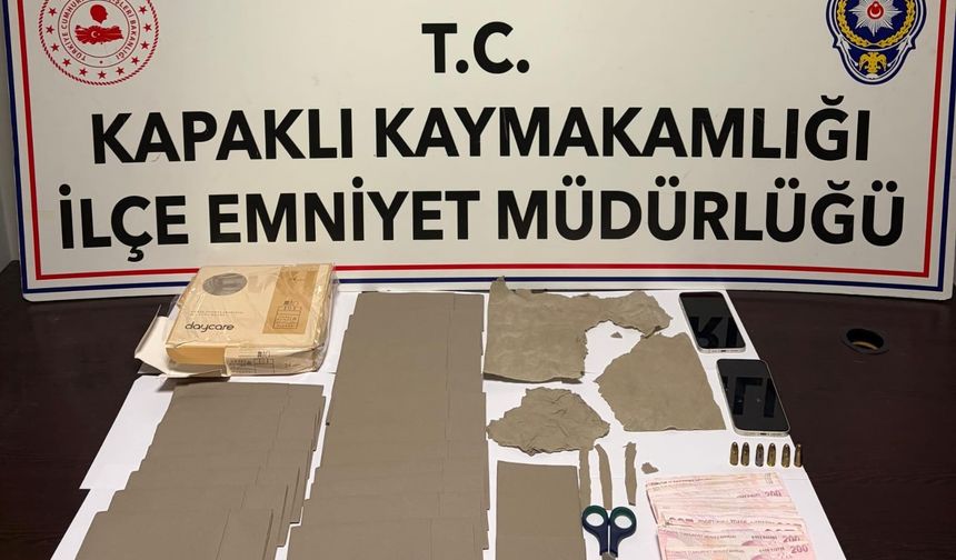 Kapaklı'da narkotik operasyonu: 2 tutuklama