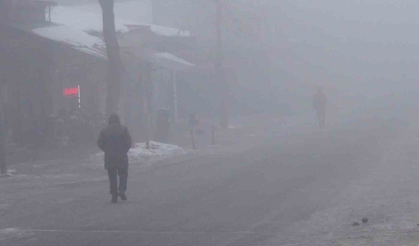 Kars'ta göz gözü görmüyor: Kent siste kayboldu
