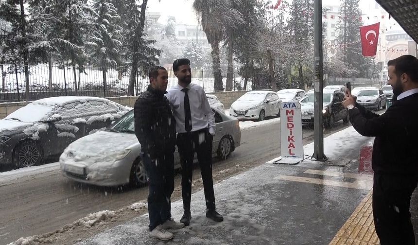 Kilis'e kar yağışı etkili oluyor