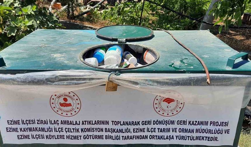 Çanakkale'de 8 yılda yaklaşık 500 bin adet bitki koruma ürünü zirai atık ambalajı toplanarak imha edildi