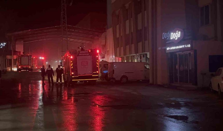 Gaziantep'te makarna fabrikasında yangın