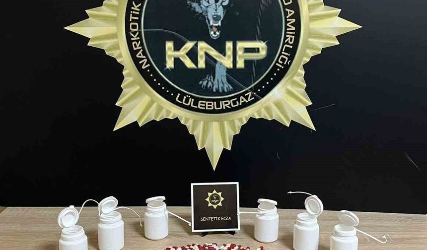 Lüleburgaz'da 335 adet sentetik ecza ele geçirildi: 1 tutuklama