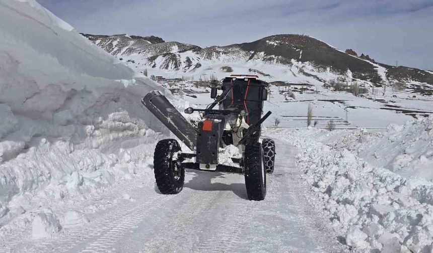 Son yılların en yoğun kar yağışını alan Iğdır'da karla mücadele aralıksız sürüyor