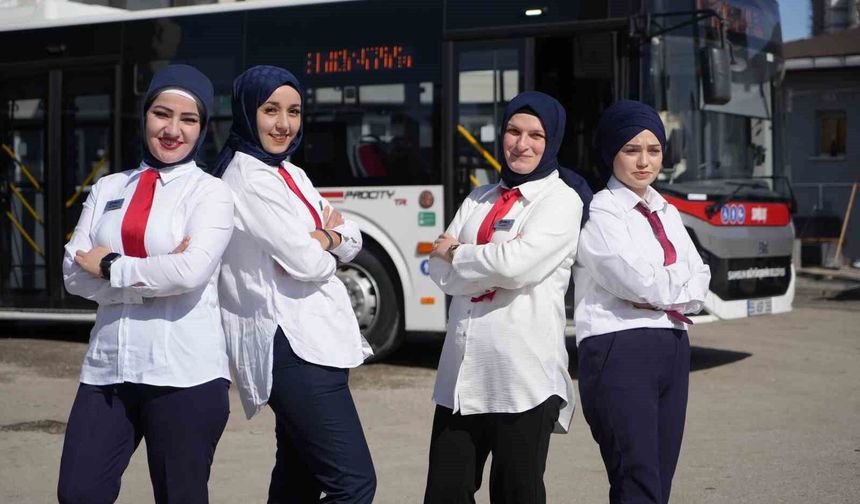 Direksiyonda kadın gücü: Samsun'da yolcuları kadın şoförler taşıyor